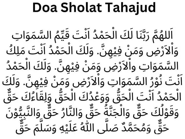 doa setelah sholat tahajud